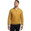 imagePaul Fredrick Mens Silk Cotton Cashmere Quarter Zip Mock Neck SweaterGold