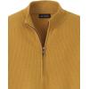 imagePaul Fredrick Mens Silk Cotton Cashmere Quarter Zip Mock Neck SweaterGold