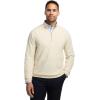 imagePaul Fredrick Mens Silk Cotton Cashmere Quarter Zip Mock Neck SweaterIvory