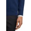 imagePaul Fredrick Mens Silk Cotton Cashmere Quarter Zip Mock Neck SweaterNavy
