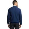 imagePaul Fredrick Mens Silk Cotton Cashmere Quarter Zip Mock Neck SweaterNavy