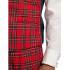imagePaul Fredrick Mens Wool Blend Tartan Plaid No Lapel 5 Button Vest