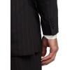 imagePaul Fredrick Mens Wool Stretch Stripe Single Breated Peak Lapel Suit Jacket