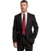 imagePaul Fredrick Mens Wool Stretch Stripe Single Breated Peak Lapel Suit Jacket