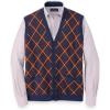imagePaul Fredrick Mens Cotton Button Front VNeck Cardigan Vest