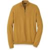 imagePaul Fredrick Mens Silk Cotton Cashmere Quarter Zip Mock Neck SweaterGold