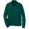 imagePaul Fredrick Mens Silk Cotton Cashmere Quarter Zip Mock Neck SweaterGreen