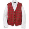 imagePaul Fredrick Mens Wool Blend Tartan Plaid No Lapel 5 Button Vest
