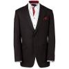imagePaul Fredrick Mens Wool Stretch Stripe Single Breated Peak Lapel Suit Jacket