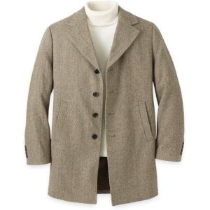 imagePaul Fredrick Mens Herringbone Topcoat