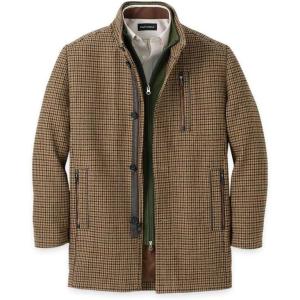 imagePaul Fredrick Mens Wool Blend Houndstooth Carcoat