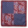 imagePaul Fredrick Mens Paisley Silk Pocket SquareRedBlue