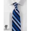 imagePaul Fredrick Mens Stripe Woven Silk TieBlueNavy