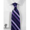 imagePaul Fredrick Mens Stripe Woven Silk TiePurpleNavy