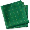 imagePaul Fredrick Mens Christmas Tree Motif Silk Pocket SquareGreen