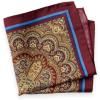imagePaul Fredrick Mens Medallion Silk Pocket SquareBurgundy Multi