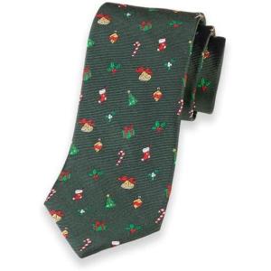 imagePaul Fredrick Mens Christmas Motif Woven Silk Tie