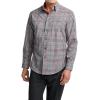 imagePaul Fredrick Mens Classic Fit Performance Stretch Plaid Casual Shirt