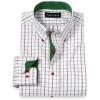 imagePaul Fredrick Mens Tailored Fit Comfort Stretch NonIron Windowpane Shirt