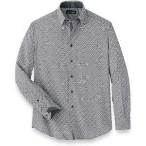 imagePaul Fredrick Mens Classic Fit Performance Stretch Chevron Casual Shirt