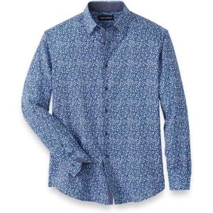 imagePaul Fredrick Mens Classic Fit Performance Stretch Floral Casual Shirt