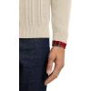 imagePaul Fredrick Mens Cotton Cable Full Zip Mock Neck SweaterIvory