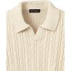 imagePaul Fredrick Mens Cotton Cable VNeck Polo