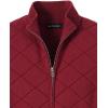 imagePaul Fredrick Mens Cotton Full Zip Mock Neck Sweater JacketBurgundy