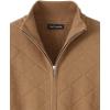 imagePaul Fredrick Mens Cotton Full Zip Mock Neck Sweater JacketCamel