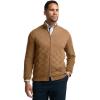 imagePaul Fredrick Mens Cotton Full Zip Mock Neck Sweater JacketCamel