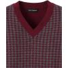imagePaul Fredrick Mens Washable Merino Wool Houndstooth VNeck SweaterBurgundy