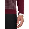 imagePaul Fredrick Mens Washable Merino Wool Houndstooth VNeck SweaterBurgundy