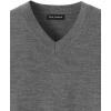 imagePaul Fredrick Mens Washable Merino Wool VNeck SweaterGrey