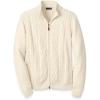 imagePaul Fredrick Mens Cotton Cable Full Zip Mock Neck SweaterIvory