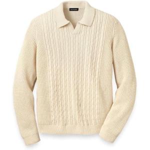 imagePaul Fredrick Mens Cotton Cable VNeck Polo