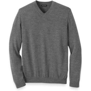 imagePaul Fredrick Mens Washable Merino Wool VNeck SweaterGrey