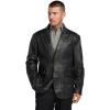 imagePaul Fredrick Mens Leather Blazer Black Large