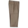imagePaul Fredrick Mens Wool Flannel Houndstooth Pleated PantsBrown