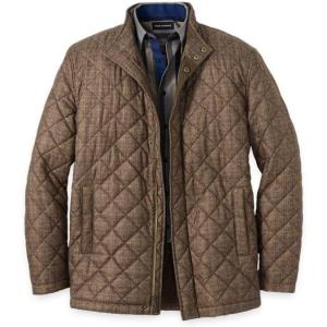 imagePaul Fredrick Mens Houndstooth Quilted Jacket