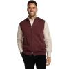 imagePaul Fredrick Mens Cotton Full Zip Mock Neck VestBurgundy