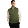 imagePaul Fredrick Mens Cotton Full Zip Mock Neck VestOlive