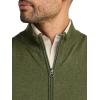 imagePaul Fredrick Mens Cotton Full Zip Mock Neck VestOlive