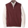 imagePaul Fredrick Mens Cotton Full Zip Mock Neck VestBurgundy