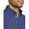 imagePaul Fredrick Mens Classic Fit Performance Stretch Stripe Casual Shirt