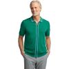 imagePaul Fredrick Mens Cotton Full Zip PoloGreen