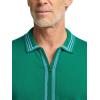 imagePaul Fredrick Mens Cotton Full Zip PoloGreen