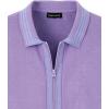 imagePaul Fredrick Mens Cotton Full Zip PoloPurple