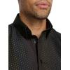imagePaul Fredrick Mens Tailored Fit Comfort Stretch NonIron Dot Dress Shirt