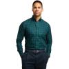 imagePaul Fredrick Mens Tailored Fit Comfort Stretch NonIron Plaid Dress Shirt