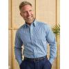imagePaul Fredrick Mens Tailored Fit Comfort Stretch NonIron Stripe Dress Shirt